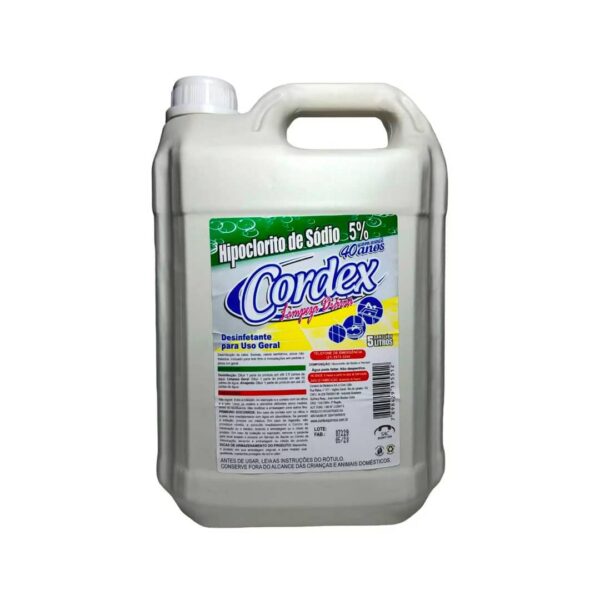 Hipoclorito de Sódio 2,5% 5L - Cordex